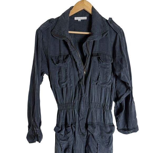 Young Fabulous & Broke Navy Flight Suit Utility Jumpsuit Midnight Pigment Size S - Picture 5 of 14